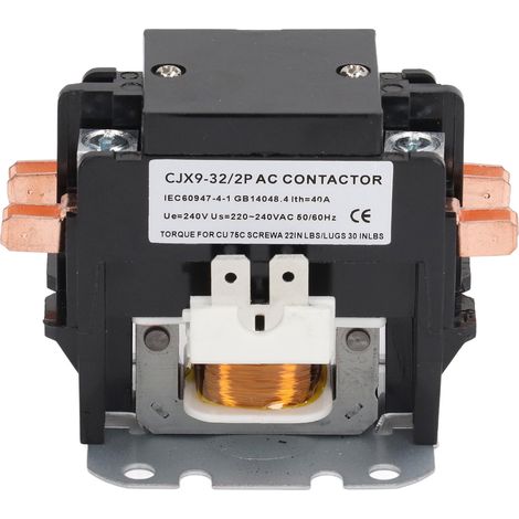Contacteur de climatisation 32A 2 pôles, contacts en alliage d'argent, relais 240V pour distribution électrique (1/5)