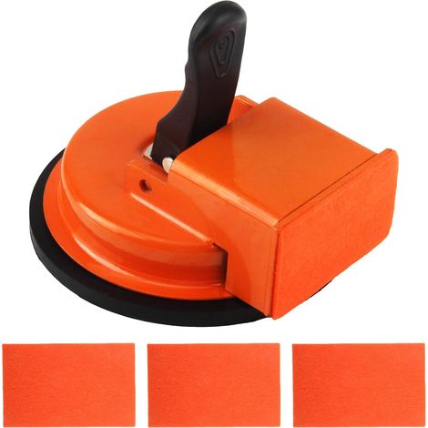 Outil de Réparation d'Écart de Sol Orange Attrape Lames Parquet Ventouse Outils Pour Pose Parquet Flottant en Métal Pour Plinthe Pavé Construction Carrelage Menuiserie Appartements (1/5)