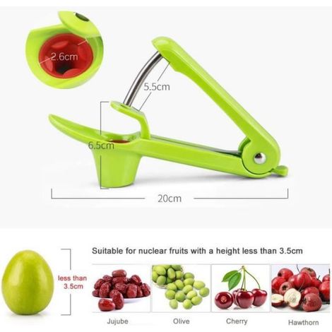 Cerise et Olive Pitter Outil, rapidement énucléé Dénoyauteur à Fruit Remover Main Corer Pitter Pierre Extracteur de Cuisine Créatif (1/4)
