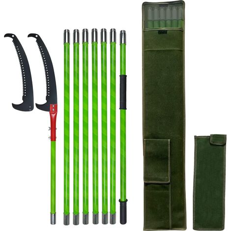 Pruning Saw 8m Hand Saw Garden Tool Kit Palm Pruner Long Reach Pole with Carry Bag Clean Cut (1/5)