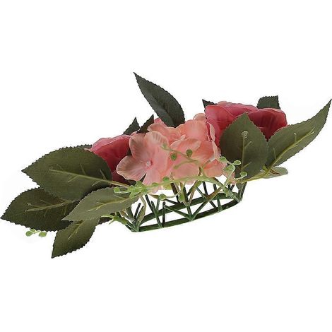 Couronne de fête, bougie artificielle, anneau de fleurs, ensemble de 5 pièces (1/5)