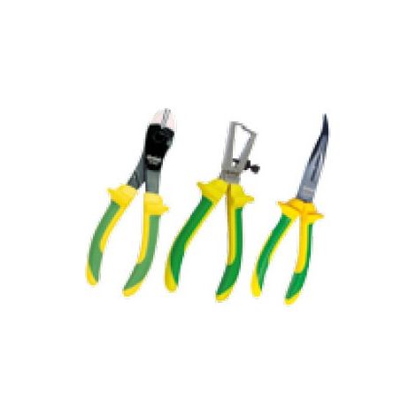 Pince à dénuder 221013 – Set de 3 pinces isolées jusqu'à 1000V – Pince coupante 180 mm, pince à bec longs 200 mm - COMPO3 (1/10)