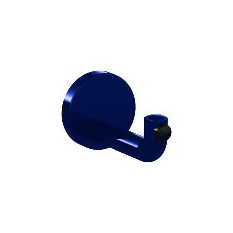 Wandhaken mit Türpuffer schwarz stahlblau (1/5)