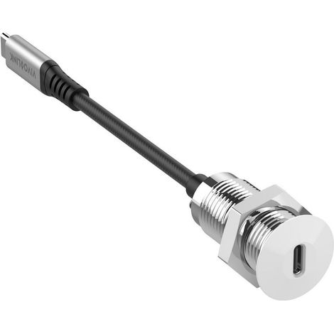 Câble USB-C 3.2 Gen 2 Vivolink PROUSBCMF0.3SOCKET-W, 0,3 m, blanc