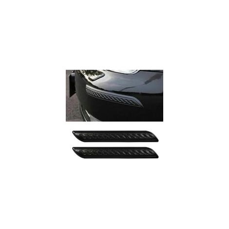protectores universales para esquinas de parachoques de coche, tiras autoadhesivas antiarañazos, para parachoques de coche (negro, 2 unidades) (1/4)