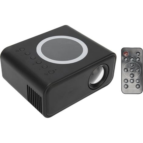 Mini projecteur portable Full HD 1080p LED pour home cinéma, compatible iOS, Android et ordinateurs portables, noir, prise US. (1/5)