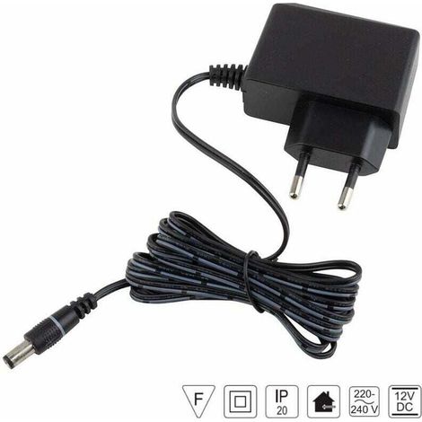 Transformateur 12V 6W IP20 pour ruban LED, adaptateur secteur, luminaire pour ruban LED, éclairage domestique, salon, chambre, bureau
