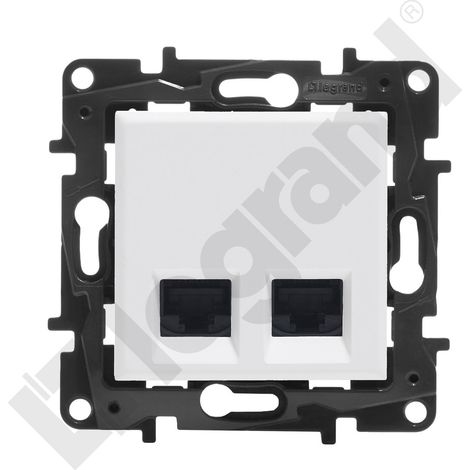 Toma doble 2xRJ45 cat. 5e UTP - blanco, NILOE STEP