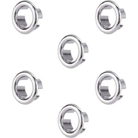 Sink Overflow Ring, 6 Pieces Overflow Cover for Bathroom, Kitchen and Sink. (1/5)