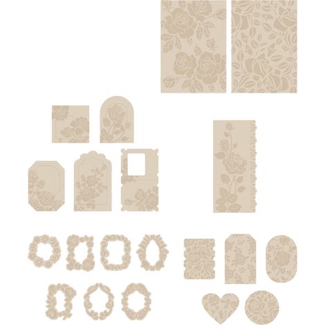 40 autocollants décoratifs pour carnets et cahiers, motif fleurs en relief, pour scrapbooking, journaux et enveloppes (roses). (1/5)