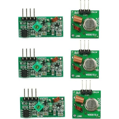 Lot 3 modules RF - Émetteur/récepteur - 433 MHz - Sans fil (1/5)