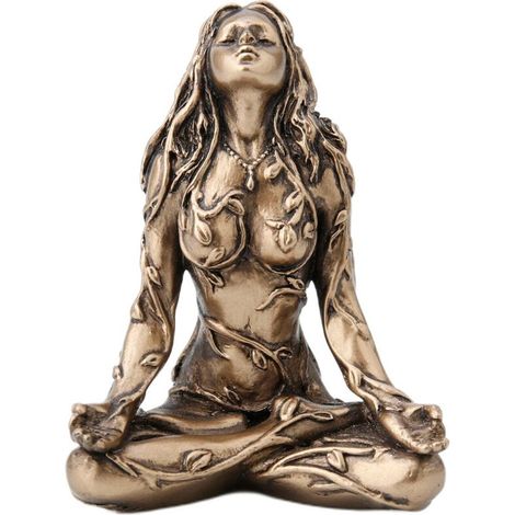 Figure Figures  Figure déesse Gaia-Madre Gold Bronze 4x6.8x8cm 28836