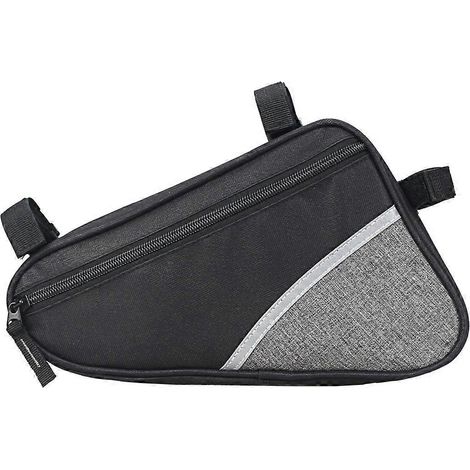 Sacoche triangulaire grise imperméable pour vélo – Sacoche de cadre, sacoche triangulaire pour antivol de vélo, protection pluie – Sacoche de vélo (1/5)