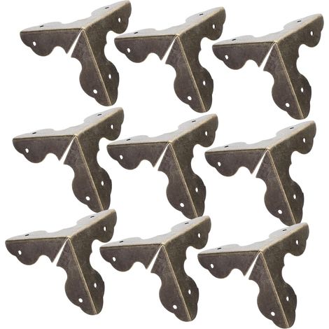 20 protège-coins décoratifs métal/bois pour quincaillerie (1/5)