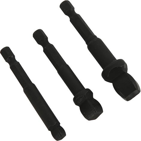 Adaptateur de Douille 3 Pièces 1/2" 3/8" 1/4" en Acier Chrome Vanadium avec Tige Hexagonale (1/5)