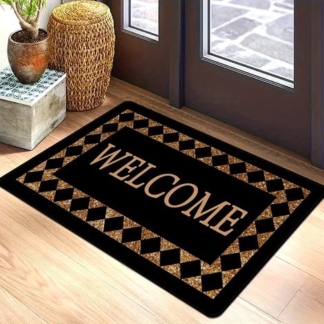 Tapis de sol pour la maison, résistant à l'usure et aux salissures, paillasson pour l'extérieur, tapis décoratif pour l'entrée - 60x90cm [diatomite]