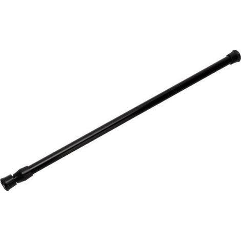 Tringle à Rideau Télescopique - Acier Haute Teneur en Carbone - Pour Cuisine Salle de Bain Dressing - Noir - 4 Tailles Disponibles (1/4)