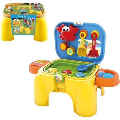 Table de sable pour enfants, table d'eau et de sable pour jeu de plage, bac à sable sensoriel, jouets de plage pour enfants (1/5)