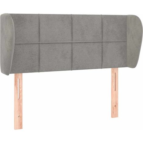 Maison Exclusive - Cabecero de terciopelo gris claro 93x23x78/88 (1/5)
