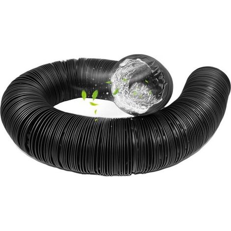 1 Tuyau d'évacuation, Flexible, Diamètre 100 mm, Longueur 6 m, PVC, Pour climatiseur et sèche-linge (1/5)