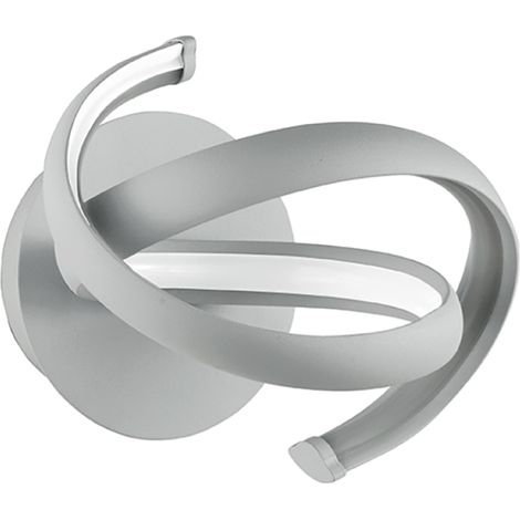 Lampada applique 22x20 cm LUMEN a LED in metallo Silver (1/4)