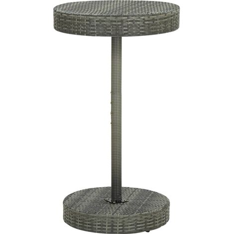 Gartentisch Grau 60,5x106 cm Poly Rattan