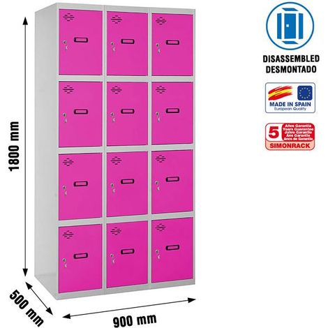 Simonrack Schrank grau/rosa 1800x900x500 mm