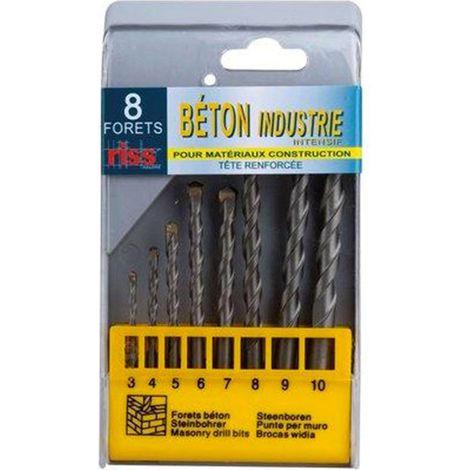 Coffret 8 forets beton mm