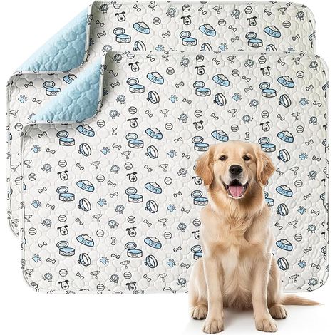 Tapis Éducateur pour Chien Lavable Réutilisable, Lot de 2 (45x60CM), Tapis Ultra Absorbant Anti-Fuites et Antidérapant, Convient aux Chiens, Chats, Cochons d'Inde et Lapins (1/5)