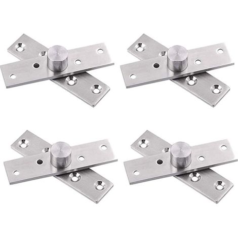 4PCS 360 Degree Hidden Rotation Door Pivot Hinges Pivot Hinge for Door Top Bottom Wooden Door Hinge Steel Hinge