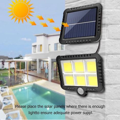 Werbe-Solarleuchte für den Außenbereich mit 56 LED-Bewegungssensoren, wasserdicht nach IP65, Solar-Gartenleuchte (1/4)