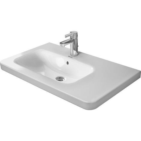 Meuble vasque DU DuraStyle 800 mm avec trop-plein, avec ou sans bonde, B-li, blanc