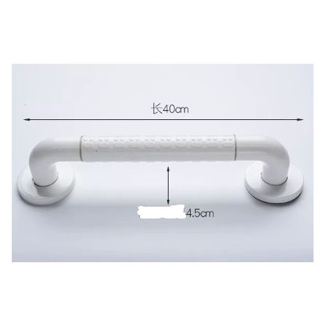 Toiletten-Haltegriff 40 cm, rutschfester Dusch-Haltegriff, weißer Sicherheitsgriff für Badezimmer, Toilette und Badewanne