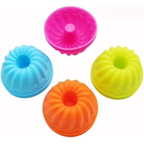 Moules à pâtisserie - AQSACOKIYA - Mini Kouglof en Silicone - 12 Pièces - Réutilisables - Antiadhésifs (1/4)