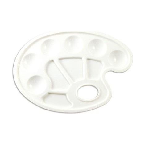 Ovale Farbmischpalette 10 fröhliche Farben