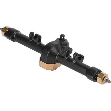 Ensemble d'essieu arrière complet en alliage d'aluminium pour véhicule radiocommandé Axial SCX24 AXI90081 1/24, pièces RC noires (1/5)