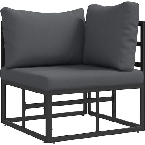 Mobilier de jardin Noir et anthracite 71,5 x 71,5 x 71 cm Métal (1/5)
