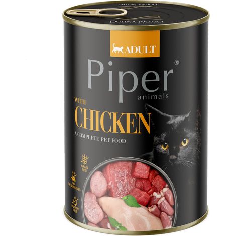 Comida húmeda para gatos Piper con pollo 400 g (1/4)