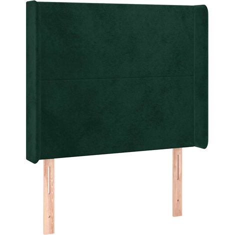 Maison Exclusive - Kopfteil mit Ohren Dunkelgrün 93x16x118/128 cm (1/5)