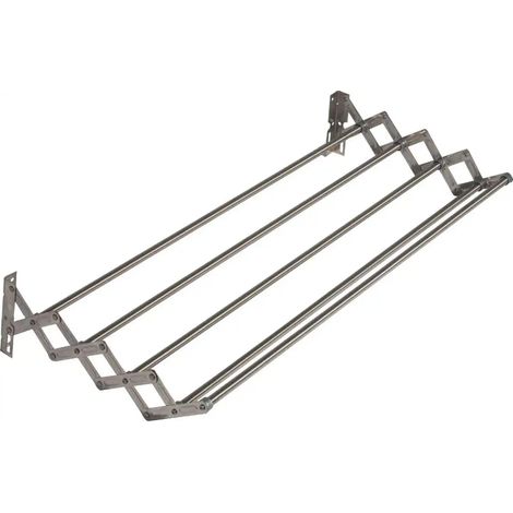 Jumbo CS105-3 Stendibiancheria a Soffietto da Parete Inox 100 cm 5 metri Salvaspazio (1/2)
