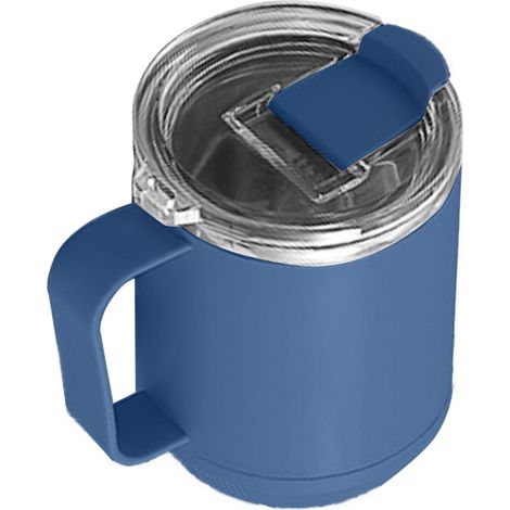 Mug à café 460 ml, intérieur en acier inoxydable 304, étanche, élégant et portable, idéal pour les activités de plein air (bleu). (1/5)