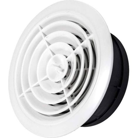Grille de ventilation pivotante - MICH - Diamètre 70 mm - Blanche - ABS haute qualité - Réglable - Installation facile (1/4)