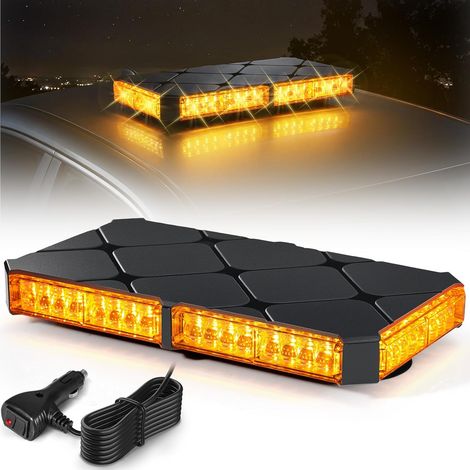 LED Flashing Light Ramp Magnetic 12 V 24 V, Orange, 48 LEDs, IP67 (1/5)