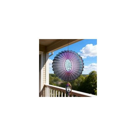 Moulin à vent arbre de vie dégradé en acier inoxydable artisanat ornements multicolores décoration maison extérieur jardin