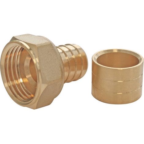 Raccord à glissement pour PER Ø12 - Ecrou tournant 12/17 (3/8")- Sachet 2 pièces