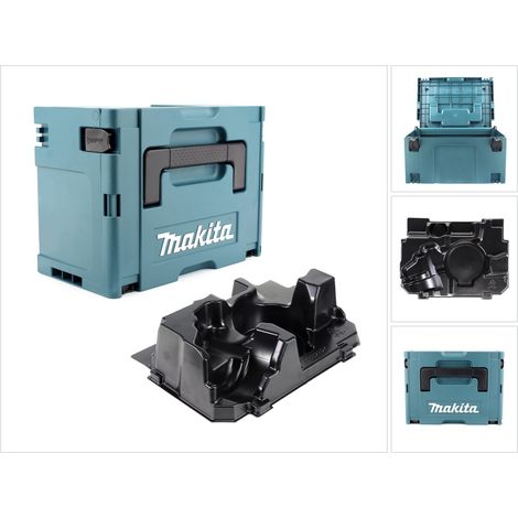 Makita MAKPAC 3 maletín de plástico ( 821551-8 ) + inserto para amoladora angular DGA 511 513 517 ( 839252-4 )