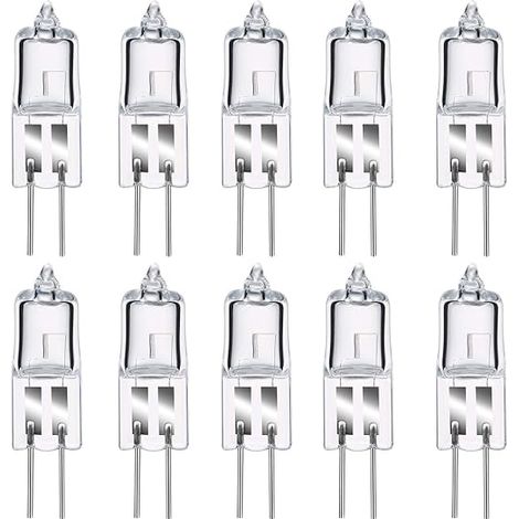 Set mit 8 G4-Halogenlampen, warmweiße G4-Glühbirne 12 V, 20 W, 2800 K, 240 lm, dimmbar, G4-Halogenlampe, transparente Kapsellampe für Puck-Licht, Kronleuchter – kein Flackern, AAFGVC (1/5)