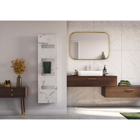 ELITE 1 radiateur sèche-serviettes en verre NOIR ASTRAKAN 1300W INTUIS ICEL1SEPB13 (1/5)