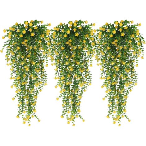 morceaux de fleurs artificielles suspendues plantes résistantes aux UV adaptées à la décoration murale maison 3