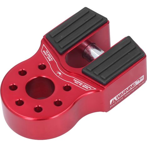 Poulie Treuil Plat 16000lb avec Protection Caoutchouc Aluminium Universel pour UTV SUV Pickup Rouge (1/5)